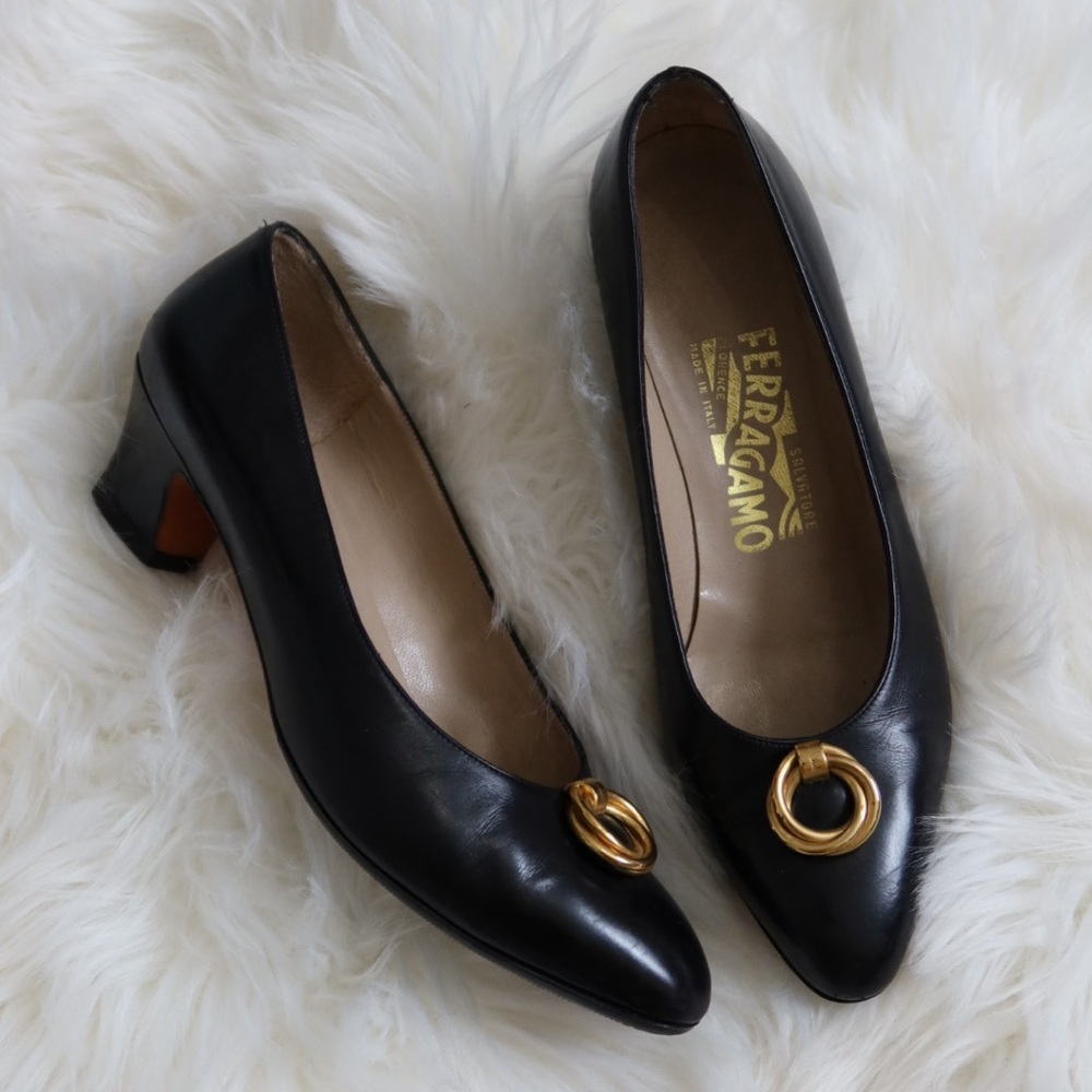 Salvatore Ferragamo block heels